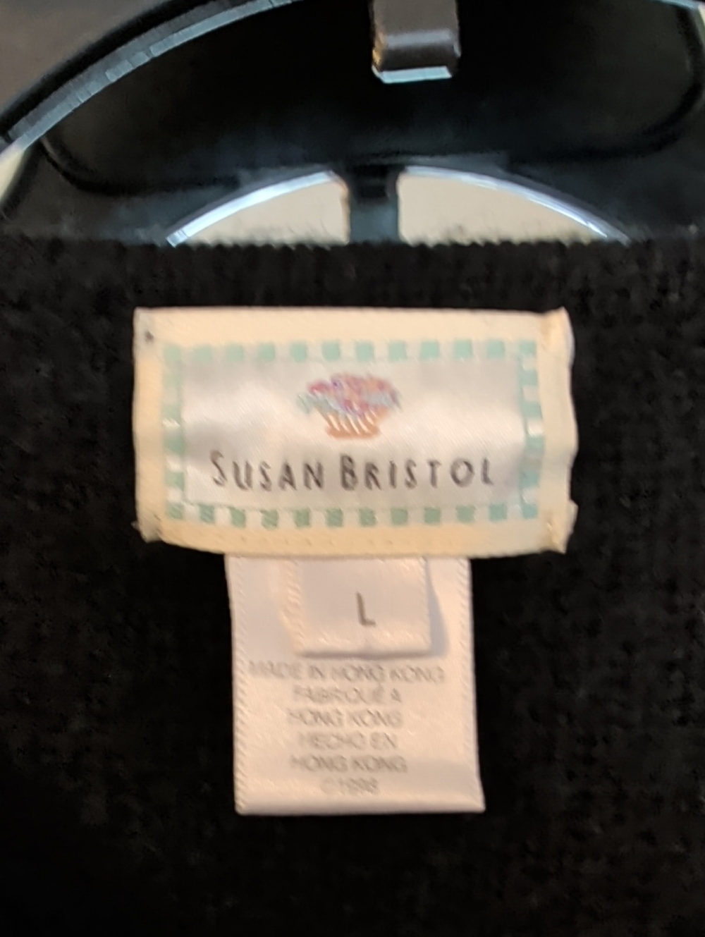 Susan Bristol Vintage Fern Embroidered 100% Wool Whimsical Grandma Cardigan - Picture 2 of 12